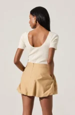 Nikola Ribbed Knit Sweater Top - Image 2