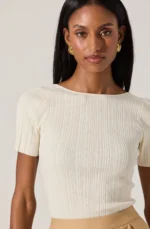 Nikola Ribbed Knit Sweater Top - Image 3