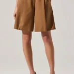 Quillie Pleated Tailored Bermuda Shorts