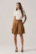 Quillie Pleated Tailored Bermuda Shorts - Image 3