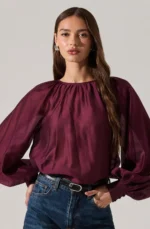Reyen Balloon Sleeve Top - Image 3