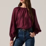 Reyen Balloon Sleeve Top