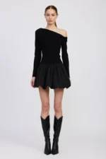 Romilla Mixed Media Mini Dress