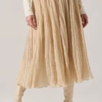 Salome Pleated Flare Midi Skirt