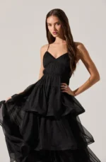 Theiria Pleated Tiered Midi Dress - Image 3