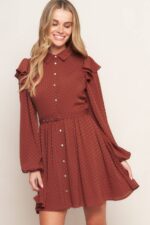 Remi Long Sleeve Belted Dress - Image 2