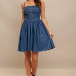 Kaitlyn Lace Front Strap Dress