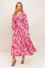 Hazel V-Neck Long Sleeve Dress