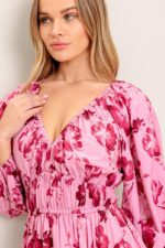 Hazel V-Neck Long Sleeve Dress - Image 3