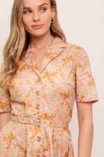 Willow Short Sleeve Button Down Belt Dress - Image 2