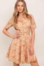 Willow Short Sleeve Button Down Belt Dress - Image 3