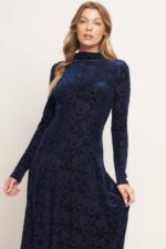 Shania Velvet Long Sleeve Dress - Image 2