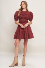 Casey Ruffle Waist Fit And Flare Dress