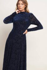 Shania Velvet Long Sleeve Dress - Image 5