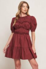 Casey Ruffle Waist Fit And Flare Dress - Image 3