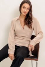 Haven Long Sleeve Wrap Top - Image 4