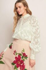 Leslie 3D Print Long Sleeve Button Up Shirt - Image 4