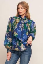 Cecilla Bow Neck Button Down Shirt