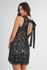 Julia Lace Dress with Cut Out Back - Image 2