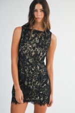 Julia Lace Dress with Cut Out Back