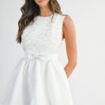 Cassie Balloon Bottom Bow detail Dress