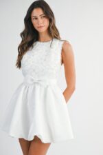 Cassie Balloon Bottom Bow detail Dress