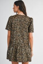 Natasha Leopard Print Bow Detail Dress - Image 3