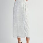 Melissa Sequin Wrap Midi Skirt