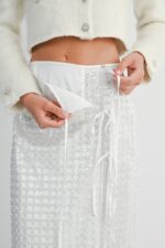 Melissa Sequin Wrap Midi Skirt - Image 3