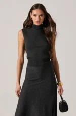 Deora Sleeveless Mock Neck Sweater Set - Image 3
