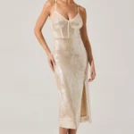 Liese Sequin Bustier Midi Dress