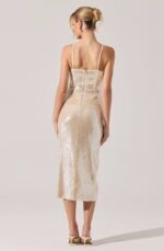 Liese Sequin Bustier Midi Dress - Image 2