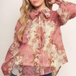 Aria Printed Button Up Shirt