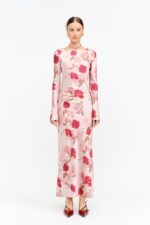 Ester Long Sleeve Rose Print Dress