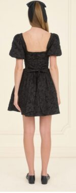 Mia Fit And Flare Embroidery Cap Sleeve Dress - Image 3