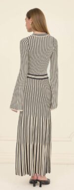 Emma Long Sleeve Strip Dress - Image 3