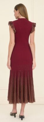 Haylie Jersey Body Fitted Midi Dress - Image 4