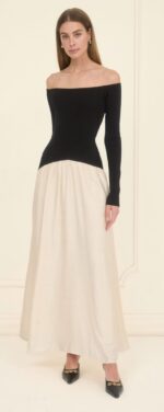 Dana Long Sleeve Off Shoulder Dress