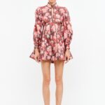 Nora Floral Long Sleeve Mini Dress