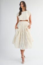 Esme Pleated front Skirt Set