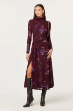 Aubriella Floral Mesh Midi Dress - Image 3