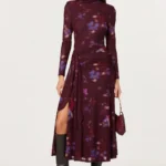 Aubriella Floral Mesh Midi Dress