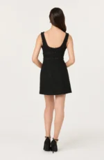 Maira Tweed Bow Mini Dress - Image 2