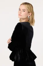 Nicolle Velvet Peplum Jacket - Image 2