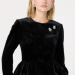 Nicolle Velvet Peplum Jacket