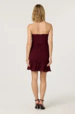 Salena Strapless Ruched Mini Dress - Image 2