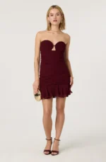 Salena Strapless Ruched Mini Dress