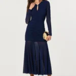 Yasmine Ruched Long Sleeve Dress
