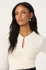 Yasmine Mesh Ruched Top - Image 3