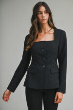 Presley Square Neck Long Sleeve jacket